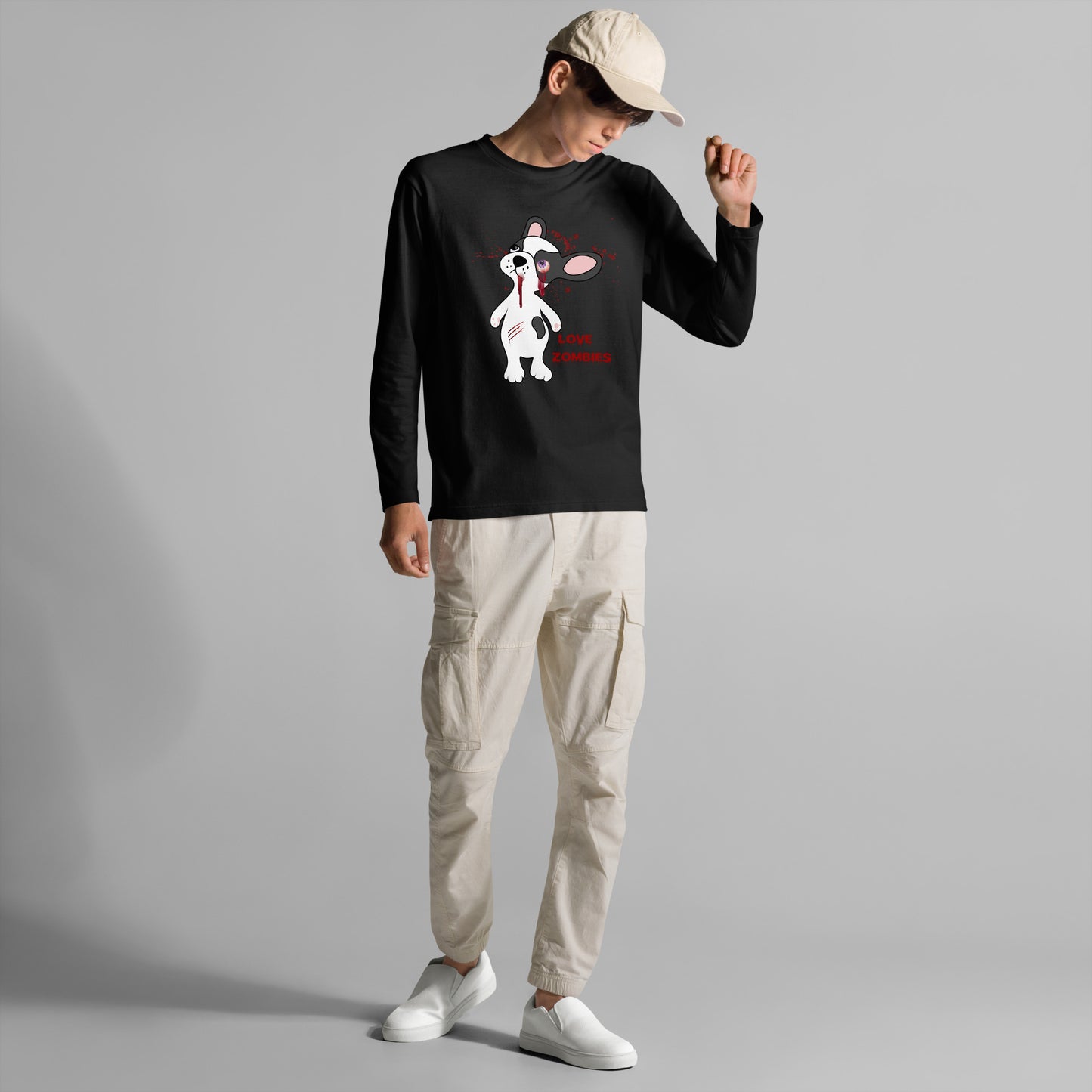 フレンチブル of the dead ユニセックス長袖Tシャツ