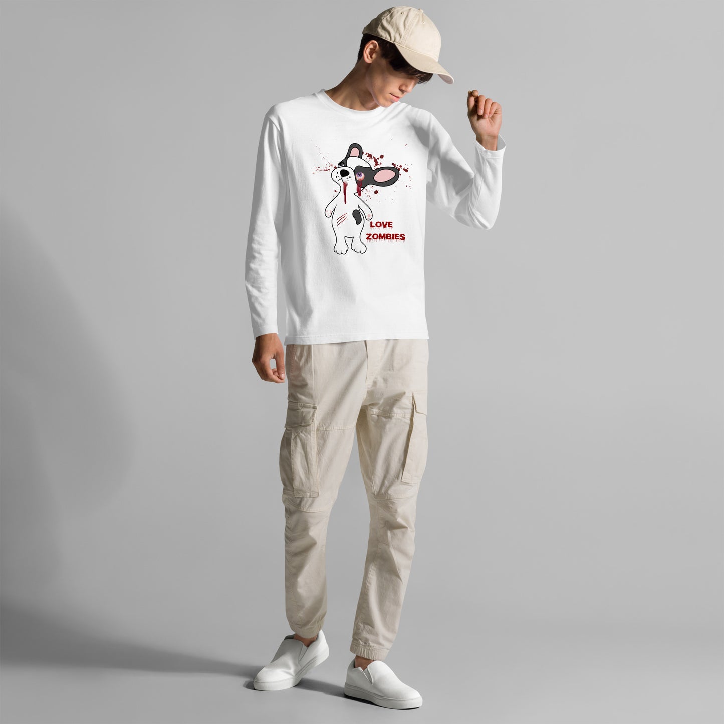 フレンチブル of the dead ユニセックス長袖Tシャツ