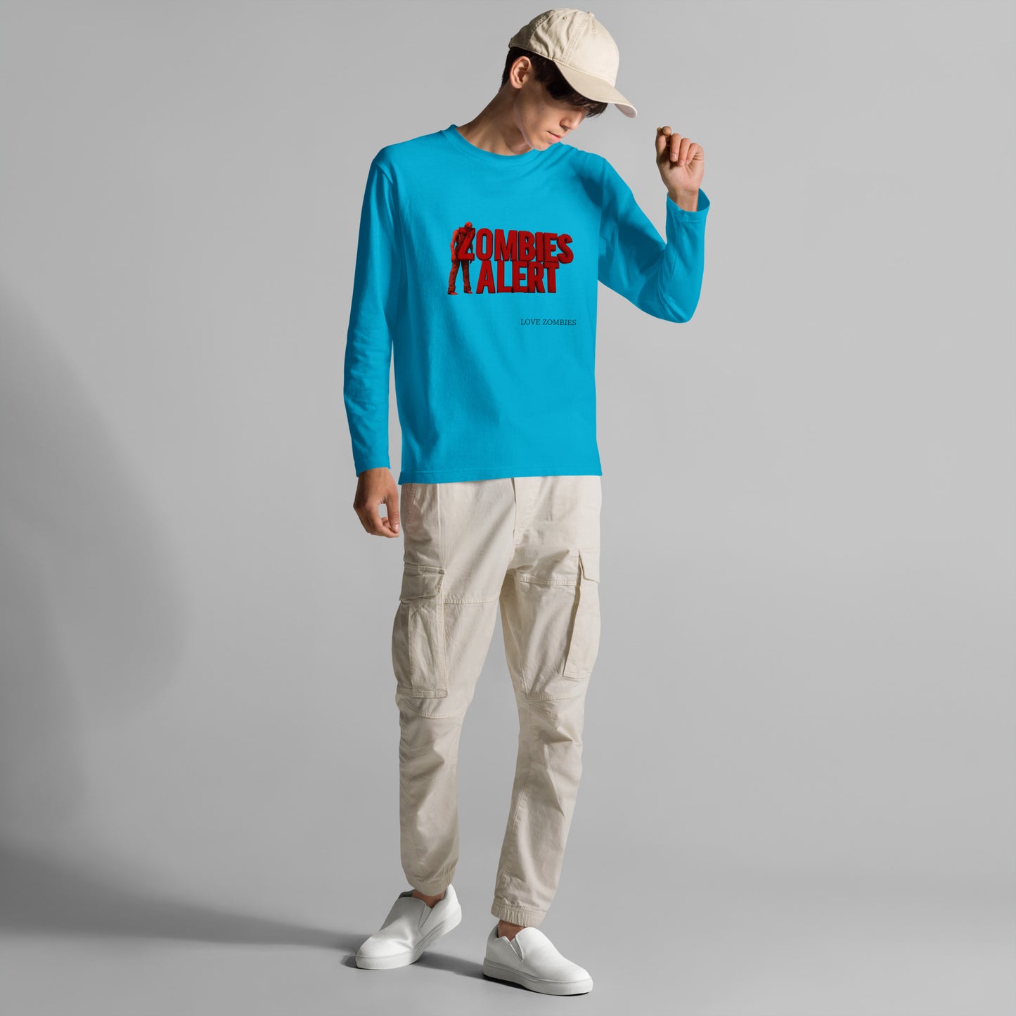ゾンビアラート  ユニセックス長袖Tシャツ