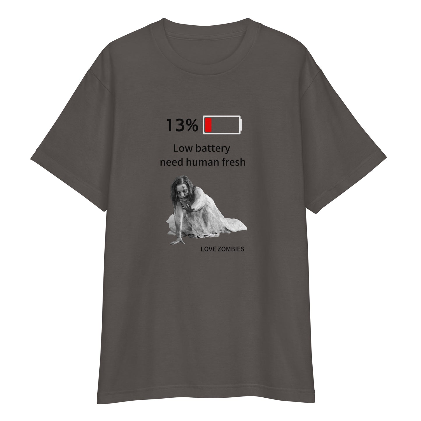 電池がない、肉をくれ！  半袖Tシャツ