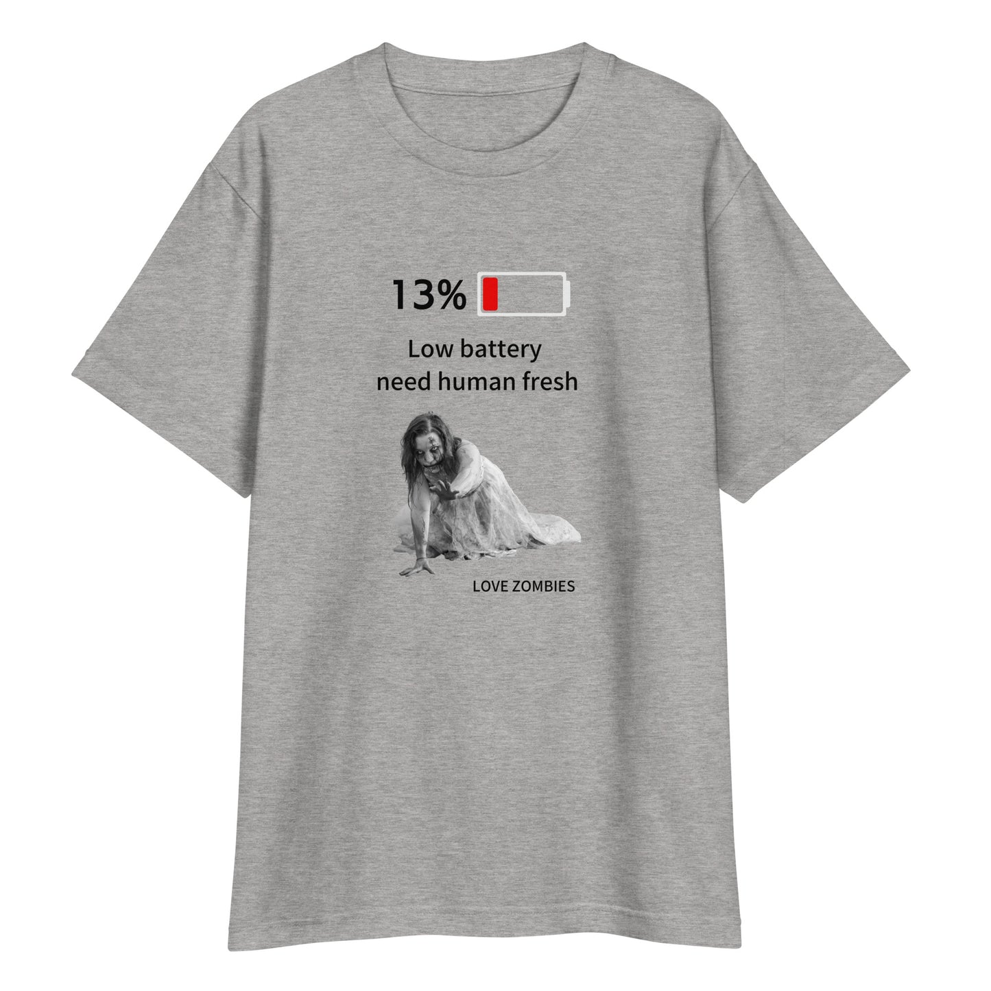電池がない、肉をくれ！  半袖Tシャツ