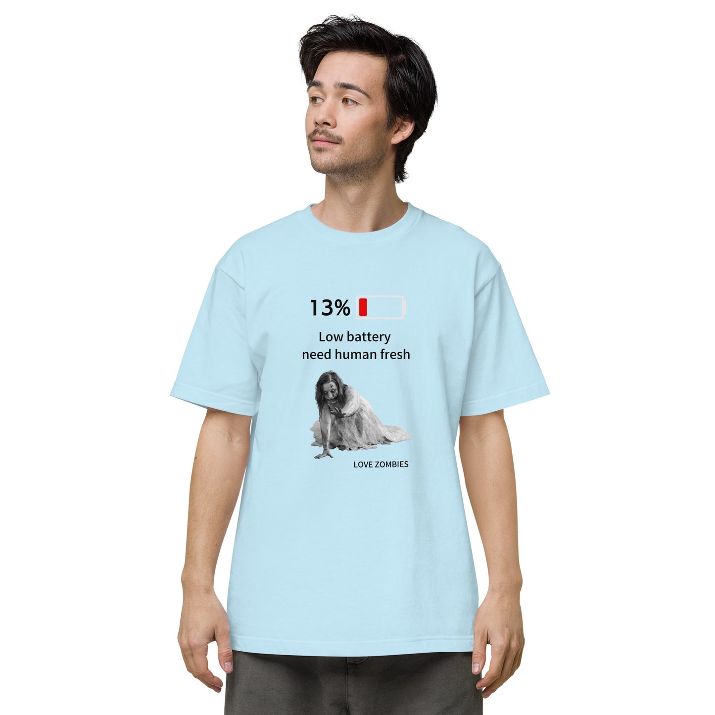 電池がない、肉をくれ！  半袖Tシャツ