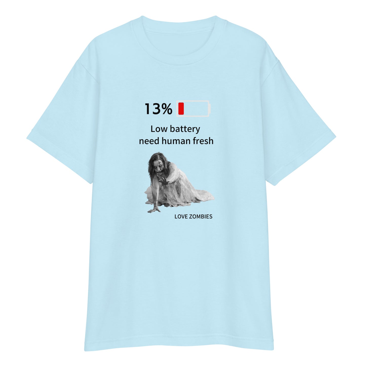 電池がない、肉をくれ！  半袖Tシャツ
