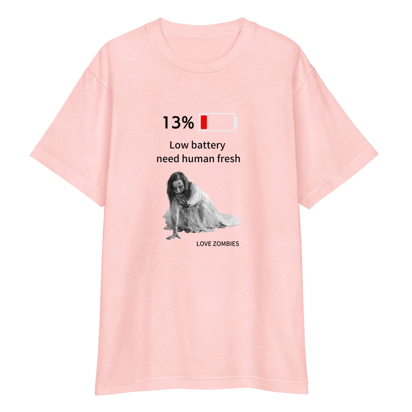 電池がない、肉をくれ！  半袖Tシャツ