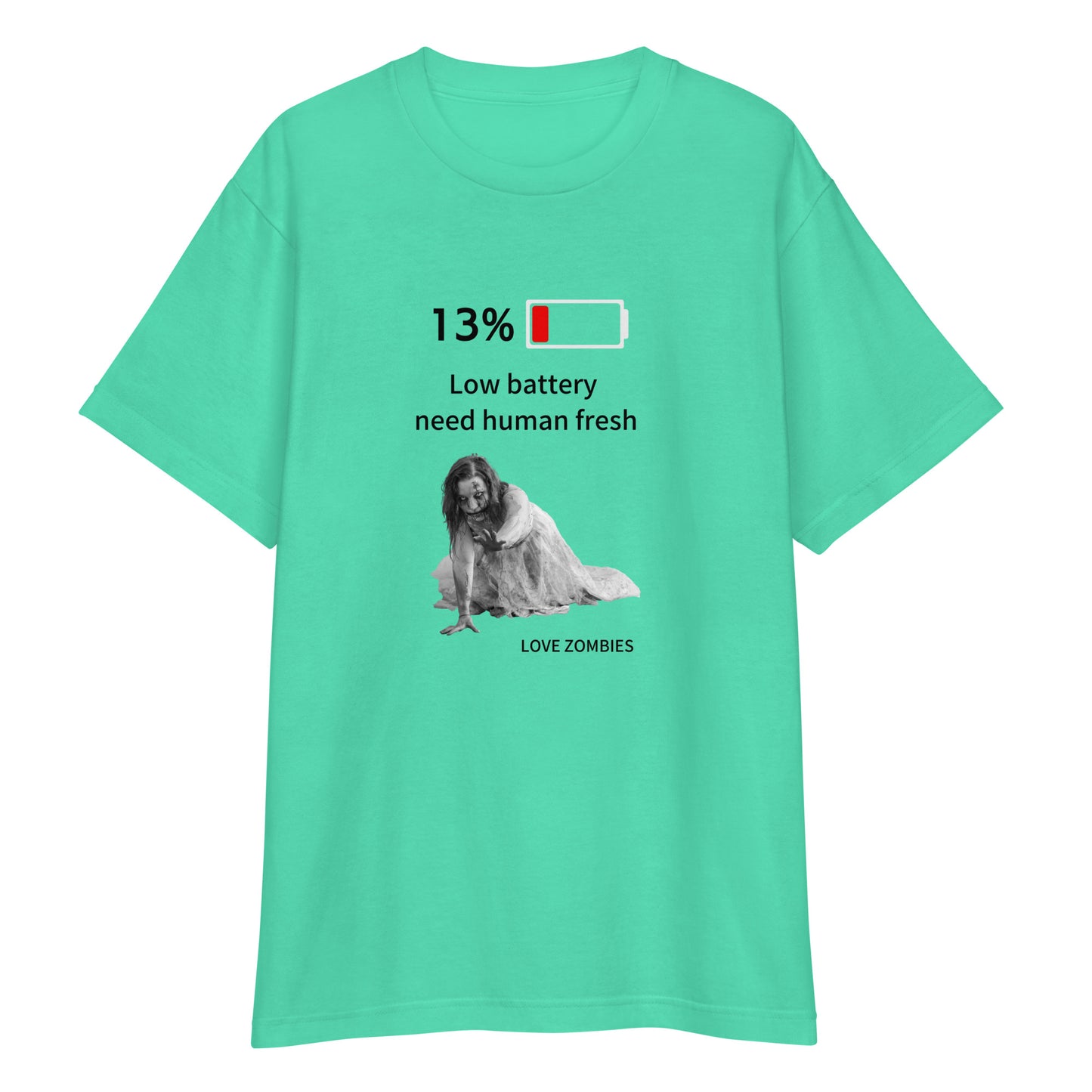 電池がない、肉をくれ！  半袖Tシャツ