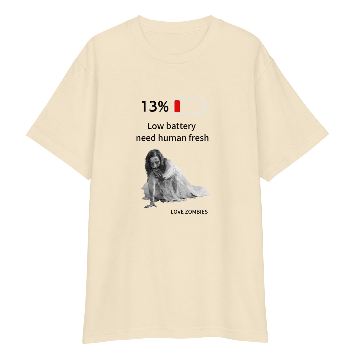 電池がない、肉をくれ！  半袖Tシャツ